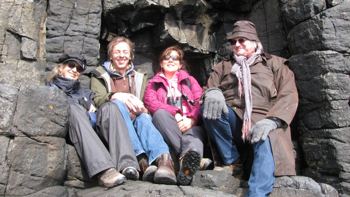 Members of The Geomancy Group at Fingal's Cave 2014